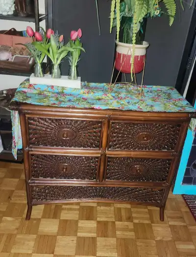 Rare Vintage Pier 1 4 drawer dresser , View more