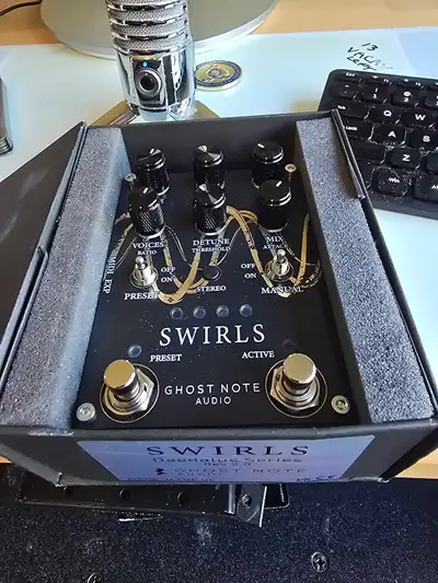 Ghost Note Audio Swirls Rack up a towering 80s tone in a compact pedal format with Swirls from Ghost...