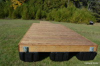 8' x 16' Pressure treated floating dock with a 4' x 16' ramp