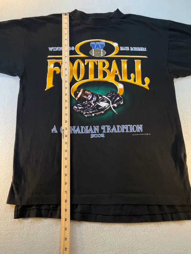 Vintage Winnipeg Blue Bombers Football Tee LRG 1994 Softwear CFL in Men's in Winnipeg - Image 11