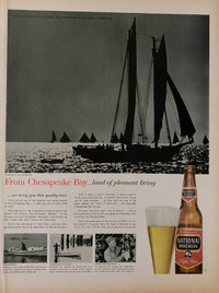 1959 National Bohemian Beer Original Ad 