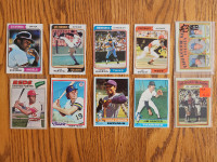 Vintage 1972 Baseball Cards, Hall-of-Famers and Major Stars.
