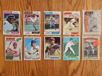 Vintage 1970's Baseball Cards, Hall-of-Famers and Major Stars.