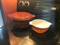 Pyrex dishes “Orchard Gold” pattern