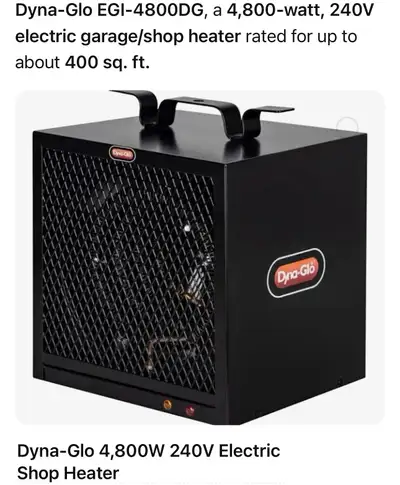 Dyna-Glo 4,800W 240V Electric Shop Heater, View more