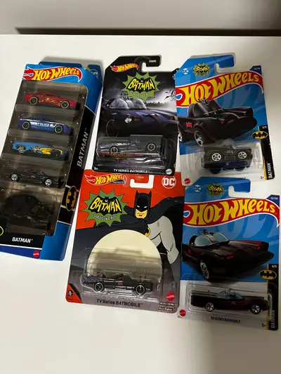 Hot Wheels DC BATMAN 5-Pack Classic tv series Batmobile TV Series Batmobile TV Series Batmobile TV S...