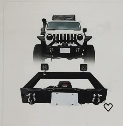 Bumper with winch Mount $300 Rough Country Pro 12000lb winch $500 Lights and mounting brackets $125...