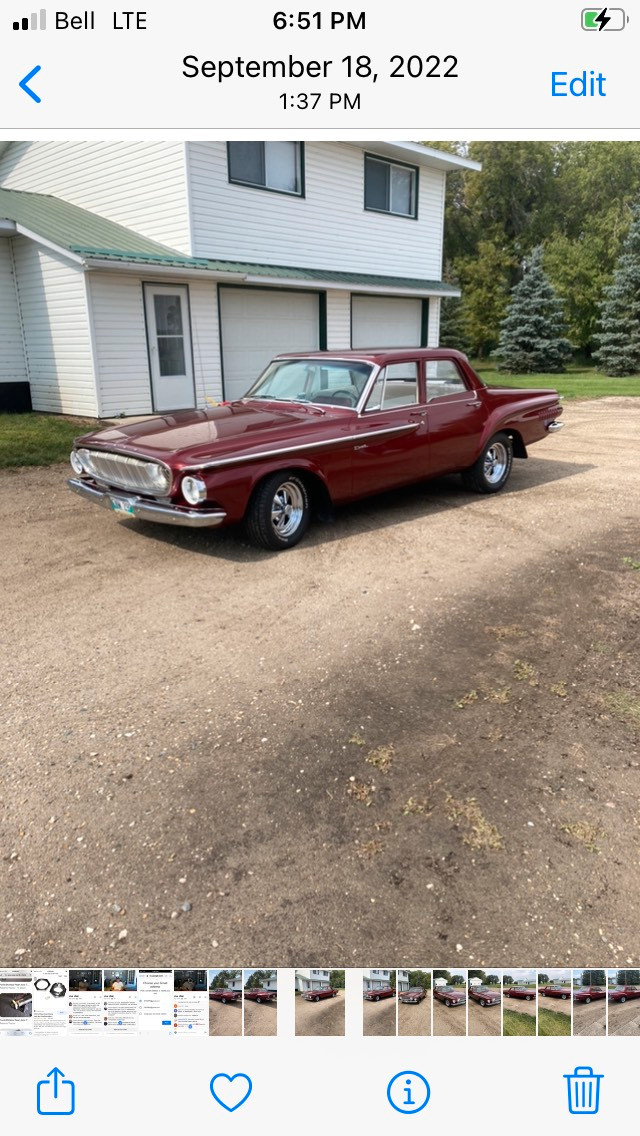 1962 Dodge Dart saftied March 24 Classic Cars Portage la Prairie