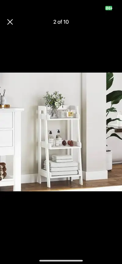 3-Tier Ladder Shelf, Bathroom Shelf Freestanding, 3-Shelf Spaces, View more