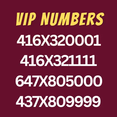 VIP Numbers available, View more