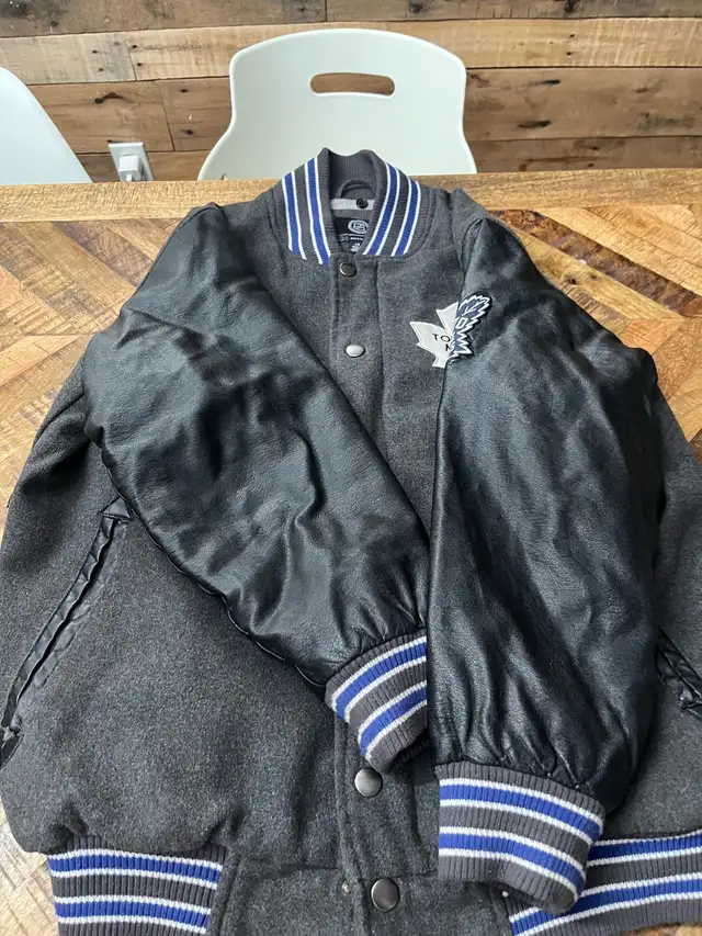 Raptors varsity or maple leafs  varsity jacket  in Men's in City of Toronto - Image 4