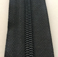Fermeture eclair Noire - 7 pieds (2,13 m) / 7 ft black zipper