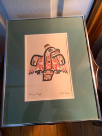 Vtg Indigenous Print Titled “Haida Eagle” by IIjuwas Bill Reid