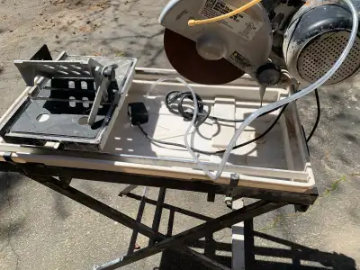 10” Sliding tile saw with stand, View more