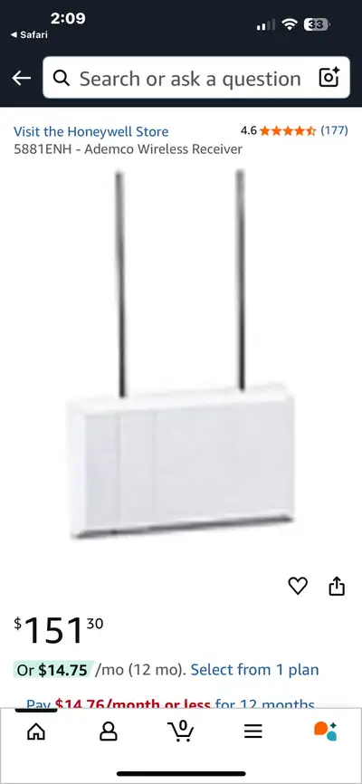 Honeywell Wireless Receiver - BRAND NEW, View more