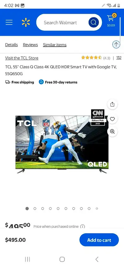 QLED TV SALE!!! TCL 55" 4K UHD HDR QLED Google TV Smart TV, View more