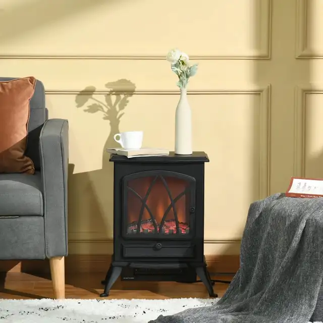 750W/1500W Free Stand Electric Fireplace Stove Heater Adjustabl in Stoves, Ovens & Ranges in Markham / York Region - Image 5