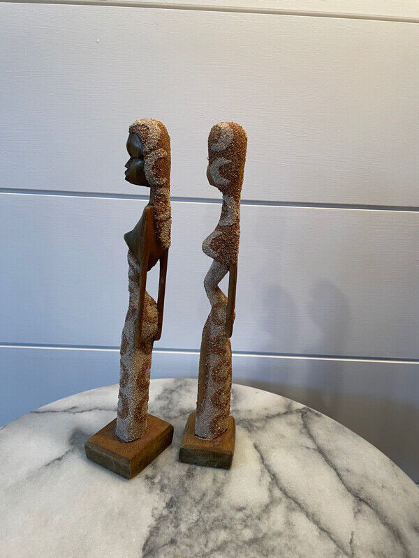 Vintage African Hand Carved Wood Women Figures in Arts & Collectibles in Dartmouth - Image 3