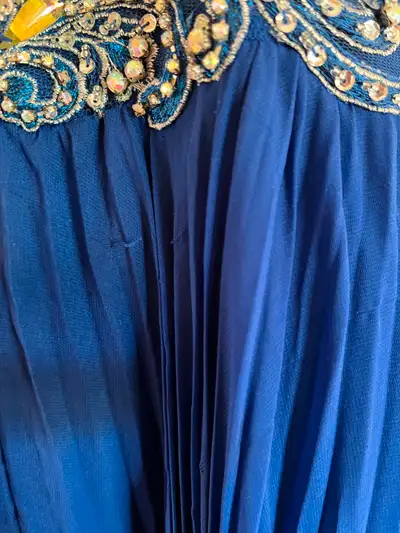 Tony Bowls Evenings Royal Blue Strapless Long Dress