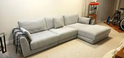 Mobilia Deep Seated Sectional Sofa, View more