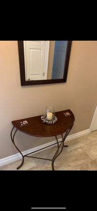 Front entry way 1/2 Table and Espresso Mirror