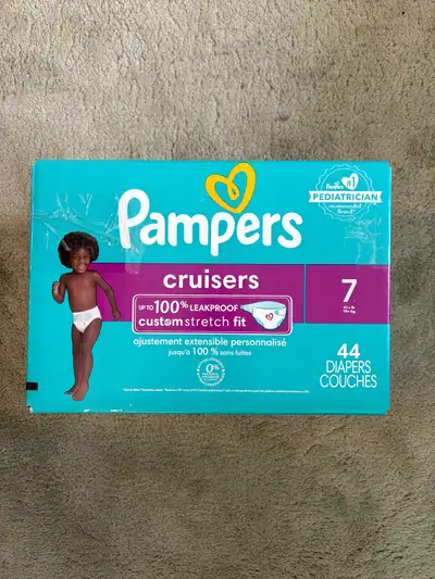 Pampers Cruisers Diapers Size 7 44 Count