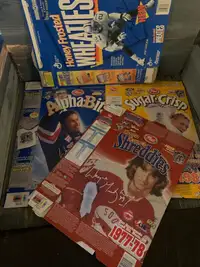 3 Wayne Gretzky and a Deion Sanders Cereal Box