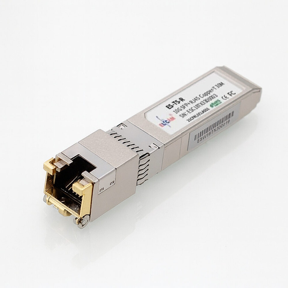 Módulo Red Alta Velocidad Módulo SFP RJ45 De 10Gb Elfcam - Compatible Con Tarjetas Intel X710 Y X520, Hasta 30m Con Cable Cat7/Cat8 Compatible Intel X710 X520