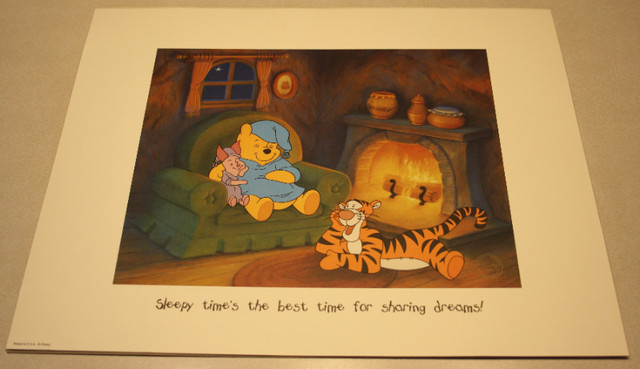 Winnie The Pooh Print - Sleepy Times (Framed Print in Arts & Collectibles in Saint John - Image 2