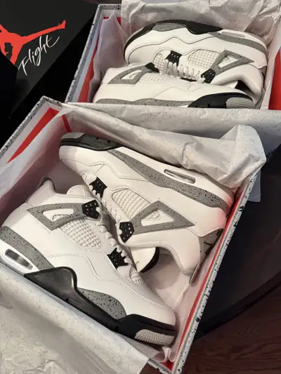 Jordan 4 Retro White Cement 2025 - Size 10, 9.5, View more