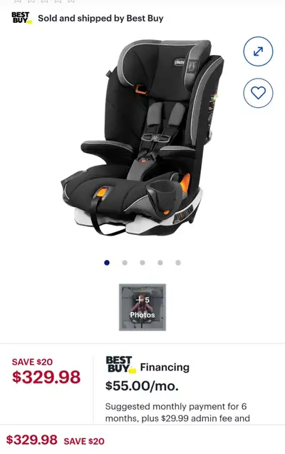 2 Chicco MyFit Harnessed High-Backed Booster Car Seat, View more