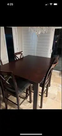High top wood table