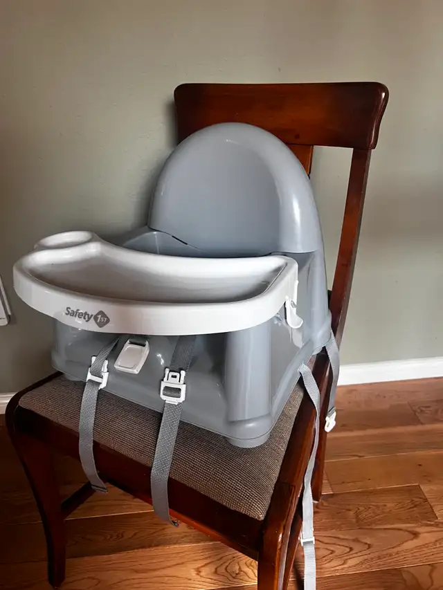Safety 1st Easy Care Swing Tray Booster, Steel Fog