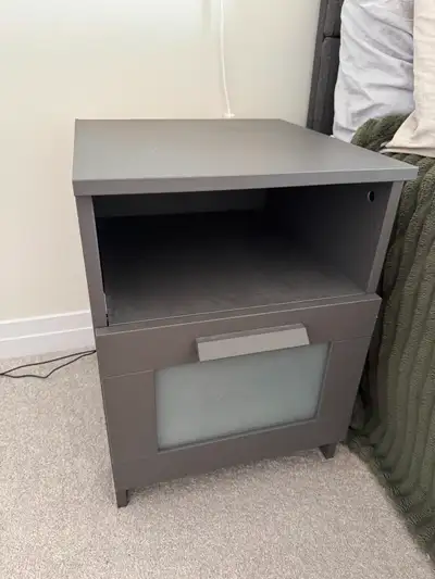 2x identical grey IKEA nightstand