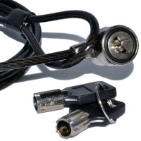 2 FREE Laptop Notebook Security Cable Barrel Lock