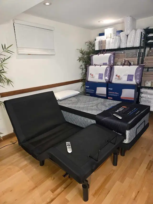 Lit ajustable électrique Split King avec matelas hybride 3 950.$ in Bedding in City of Montréal - Image 4