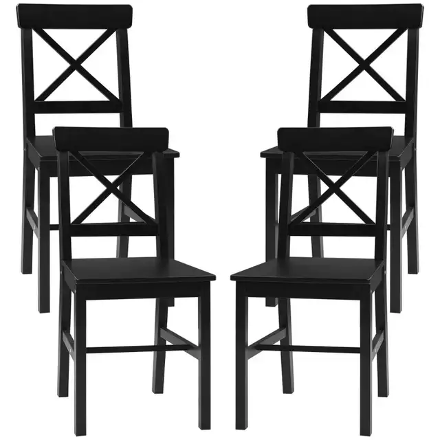 Wooden Dining Chair, Kitchen Chair with Cross Back in Chairs & Recliners in Markham / York Region - Image 5