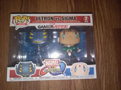 Marvel vs. Capcom Sigma and Ultron 2 pack Funko Pops. Packaging has some wear but item is brand new...
