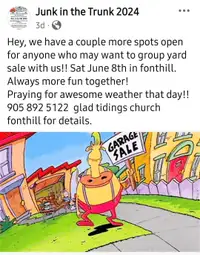 Looking for people who would like to yard sale together.