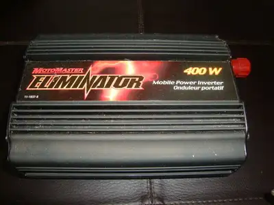 Like new Canadian Tire 400 watt inverter. Connect to any 12v battery and plug in 120v tools, etc. Gr...
