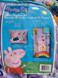 Peppa Pig sleeping bag and pillow