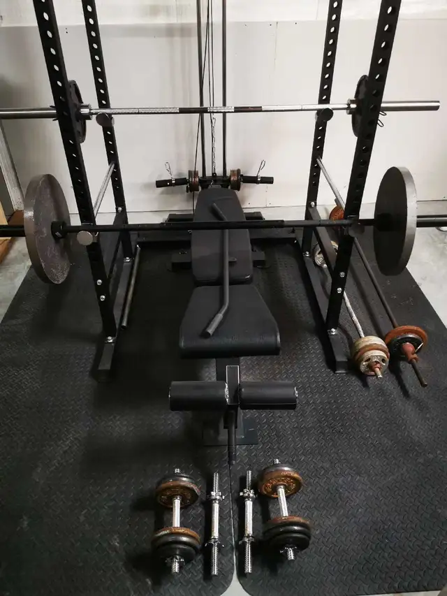 weight rack with bench, bars and waights in Exercise Equipment in Cranbrook - Image 4
