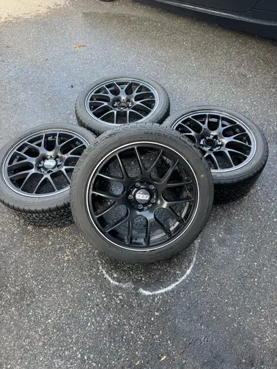 18 Inch Audi rims S line rims Audi wheels BBS REPS • Satin black, Set of 4 • 5x112 Bolt Pattern • TP...