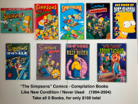 Simpsons Comics Compilations - Like New - only $100 for all 9