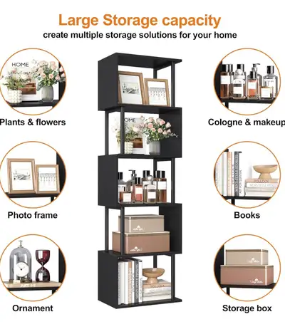 5-Tier Bookshelf, View more