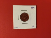 1981 Canada      small penny SPEC