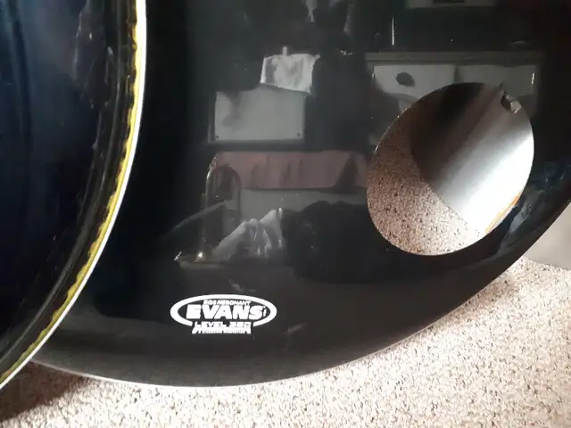 BASS DRUM RESO 22" HEADS BLACK TAMA MAPEX DW SQUIRE REMO EVANS in Drums & Percussion in Chatham-Kent - Image 7