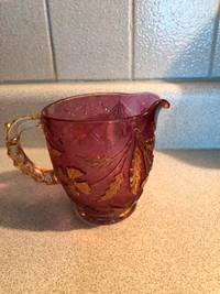 Early American Patterned Glass Creamer