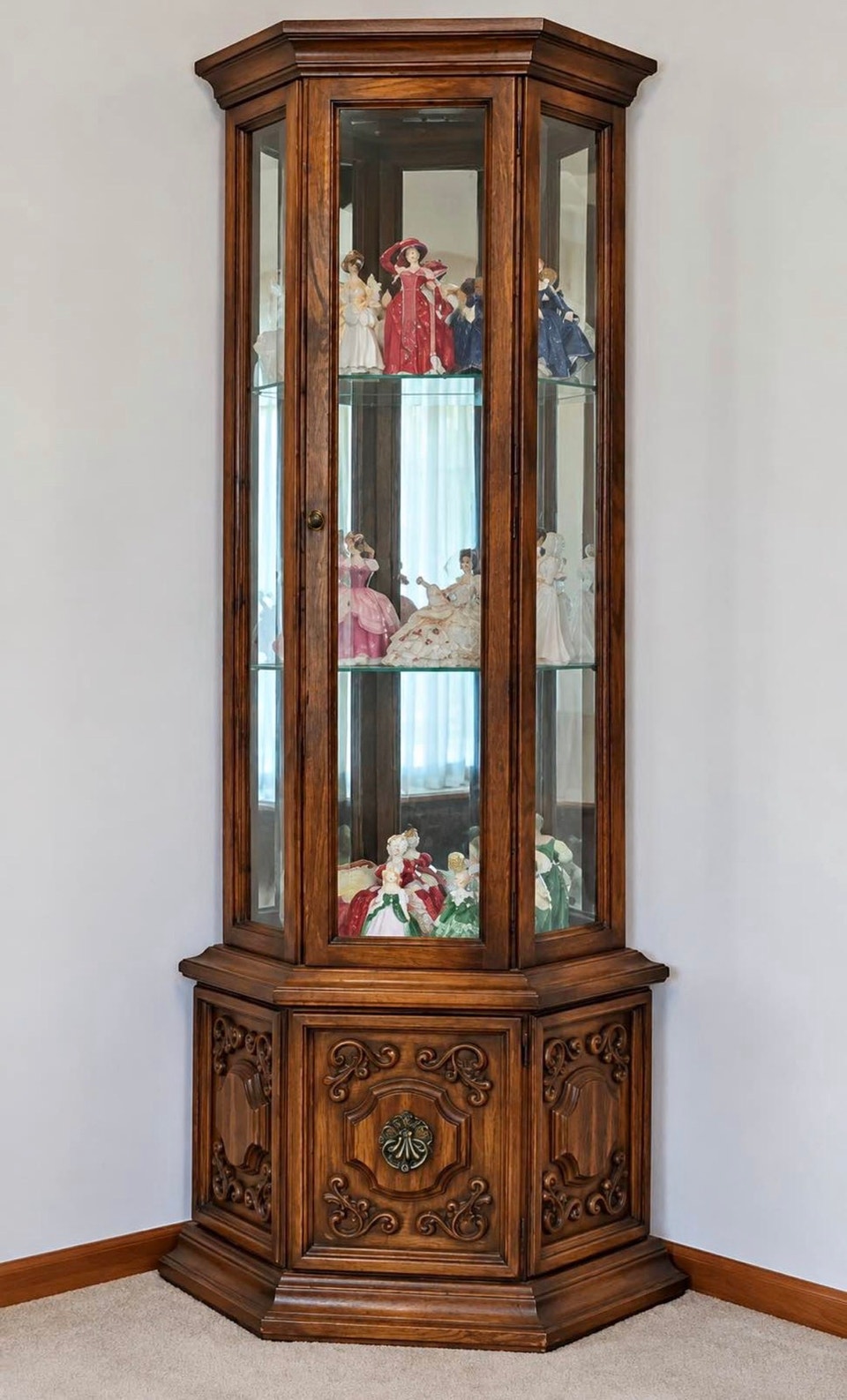 Vintage French Provincial Curio Cabinet | Hutches & Display Cabinets ...