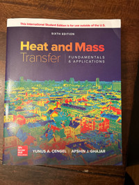 Heat and Mass transfer book. Sixth Edition.2020